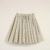 Flash Sale Beige Checked Wool Skirt With Godets Women Denim | Shorts & Skirts