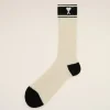 Sale Beige Cotton Ami de Coeur Striped Socks Women Socks | Ami De Coeur