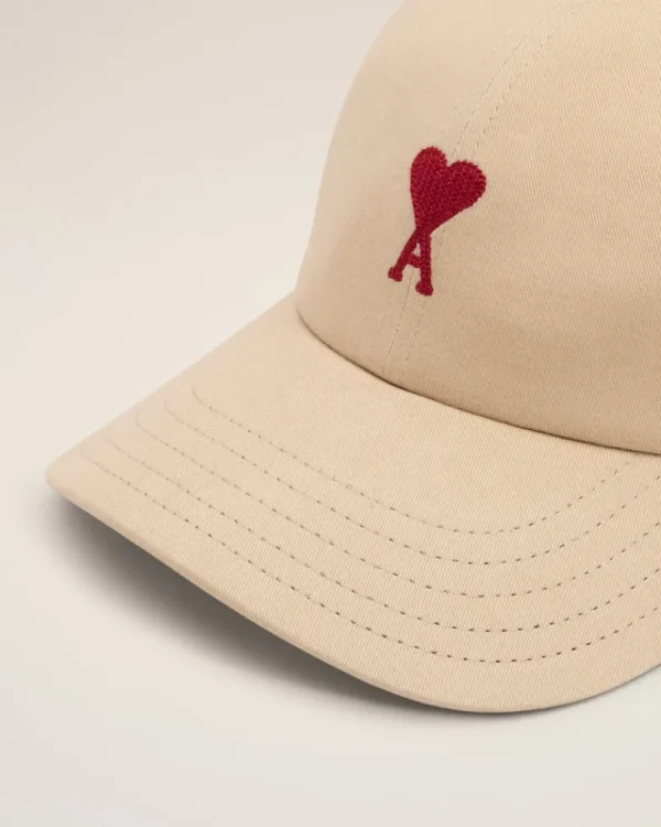 Outlet Beige Cotton Ami de Coeur Embroidery Cap Women Caps | Ami De Coeur