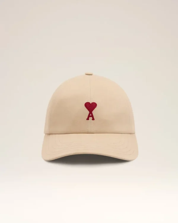 Outlet Beige Cotton Ami de Coeur Embroidery Cap Women Caps | Ami De Coeur