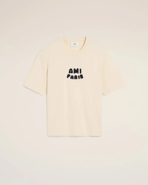 Shop Beige Cotton Patch T-Shirt Women T-shirts & Polos | Ami De Coeur