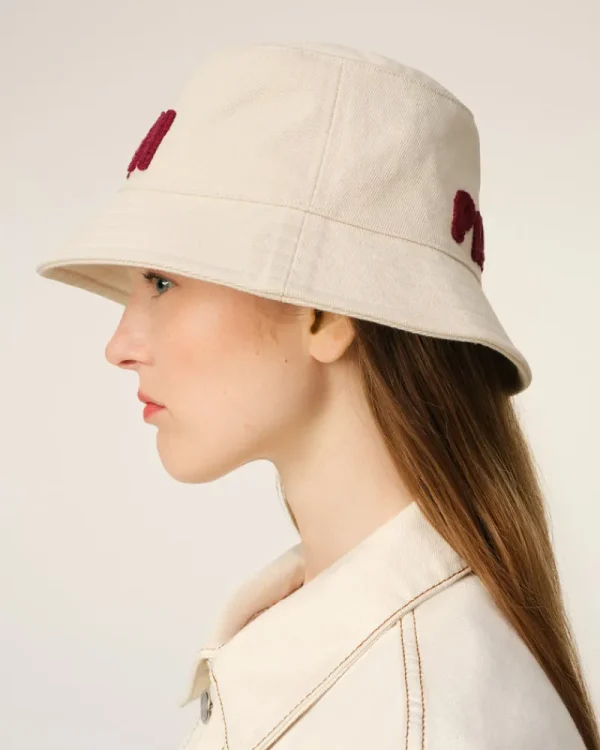 Cheap Beige Cotton Patch Bucket Hat Women Hats & Beanies | Hats & Beanies