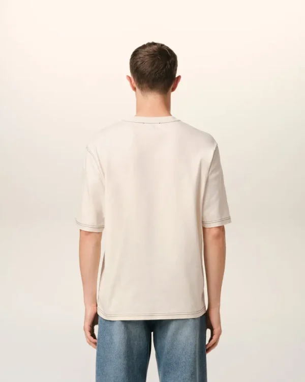 Store Beige Cotton Ami Signature T-Shirt T-shirts & Polos