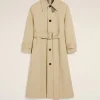 New Beige Cotton Belted Mac Women Coats & Jackets