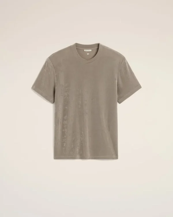 Outlet Beige Rib Jersey Short Sleeve T-Shirt T-shirts & Polos