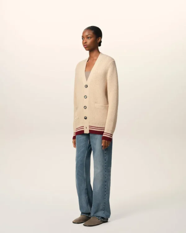 Online Beige Wool Ribbed Sweater Women Sweaters & Cardigans | Ami De Coeur