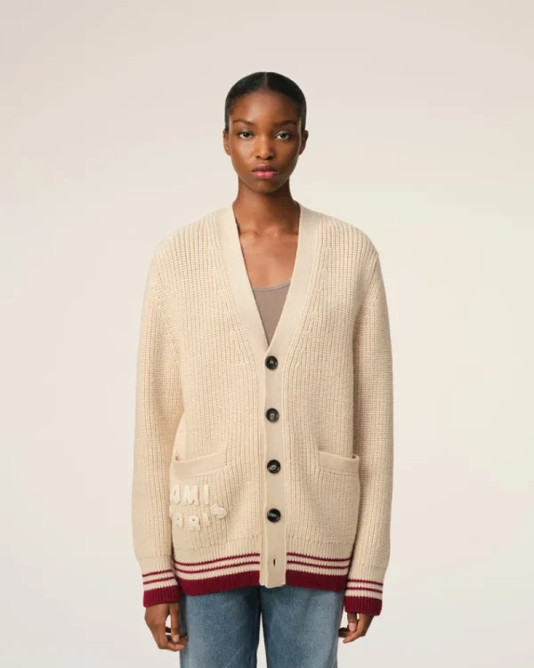 Online Beige Wool Ribbed Sweater Women Sweaters & Cardigans | Ami De Coeur