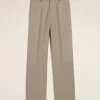 Shop Beige Wool Straight Fit Trousers Tailoring | Trousers