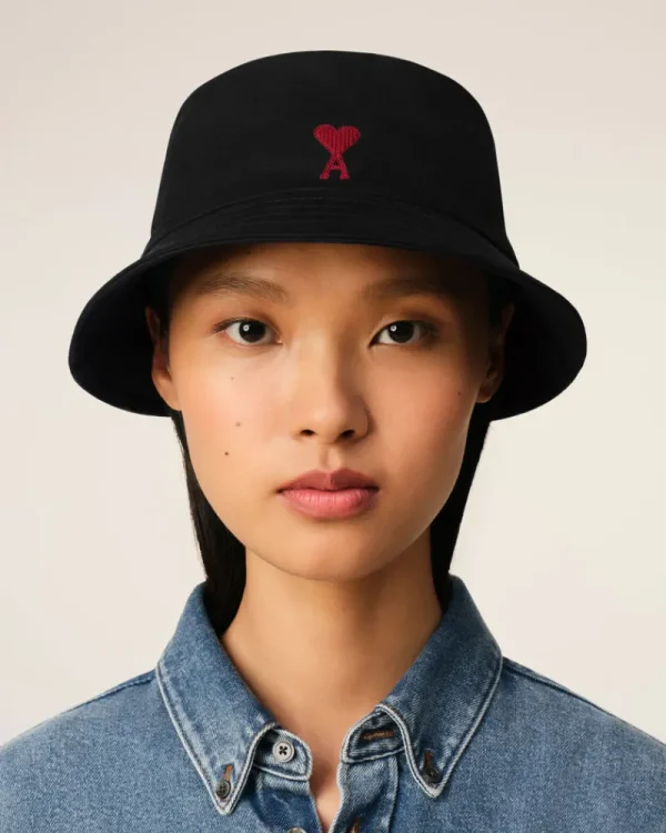 Discount Cotton Ami de Coeur Embroidery Bucket Hat Women Hats & Beanies | Ami De Coeur