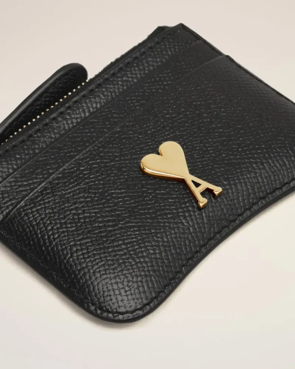 Shop Black Leather Zipped Card Holder Women Card Holders | Small Leather Goods