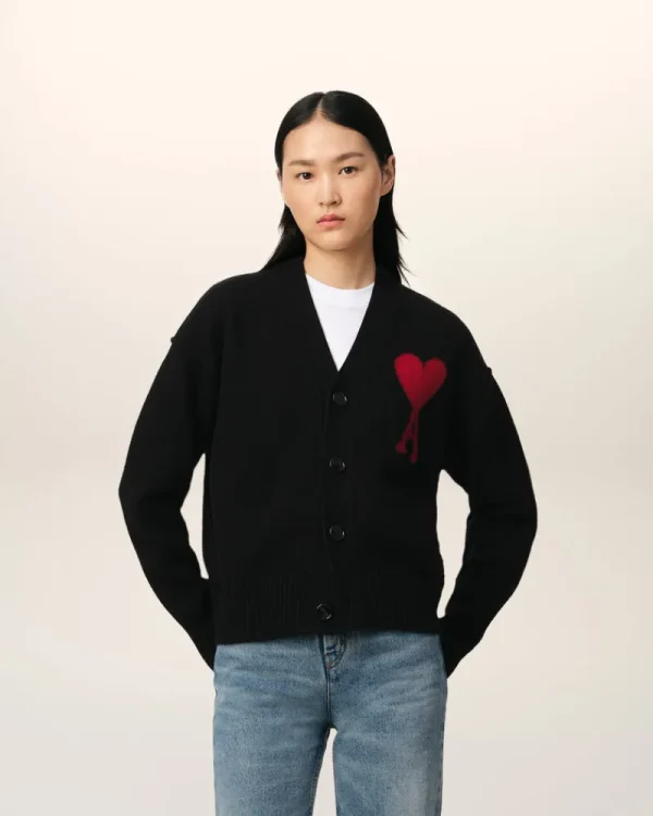 Cheap Black Wool Ami de Coeur Cardigan Women Sweaters & Cardigans | Ami De Coeur