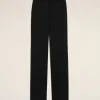 Fashion Wool Contrasted Straight Trousers Women Denim | Trousers