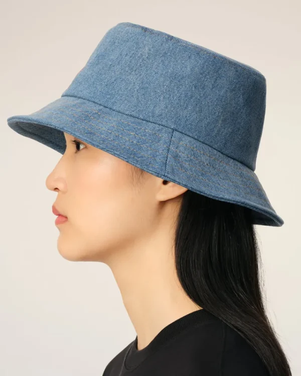 Hot Blue Cotton Ami de Coeur Embroidery Bucket Hat Women Hats & Beanies | Ami De Coeur