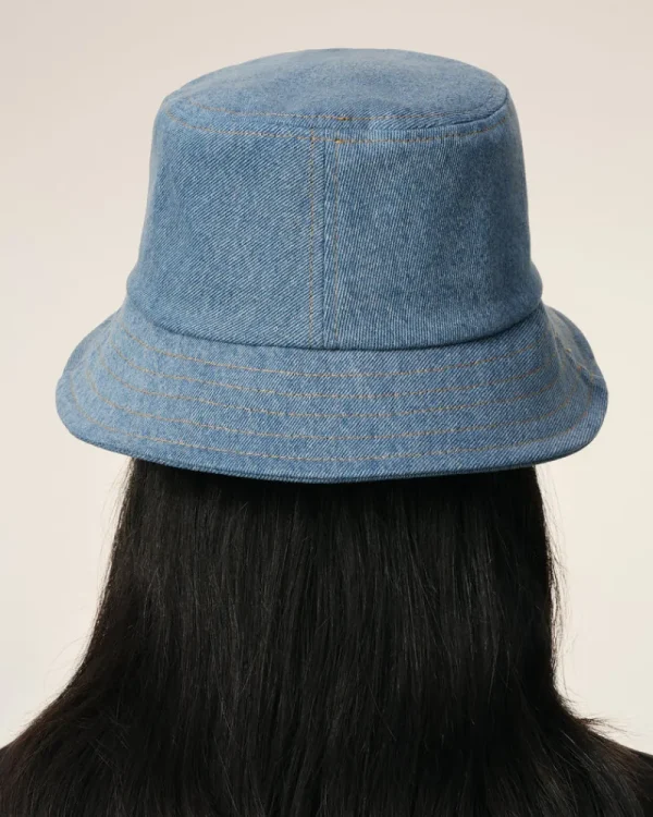 Hot Blue Cotton Ami de Coeur Embroidery Bucket Hat Women Hats & Beanies | Ami De Coeur