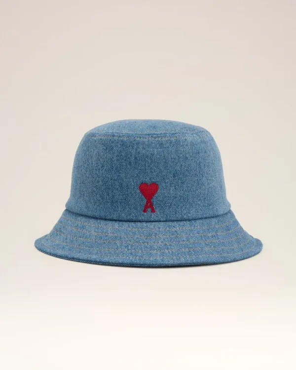 Hot Blue Cotton Ami de Coeur Embroidery Bucket Hat Women Hats & Beanies | Ami De Coeur