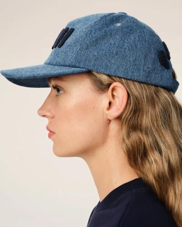 Store Blue Cotton Patch Trucker Cap Women Caps | Caps