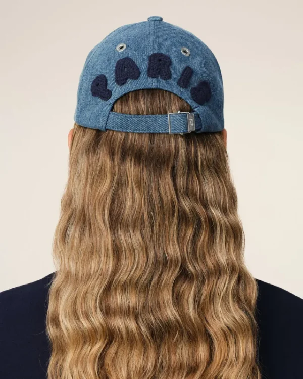 Store Blue Cotton Patch Trucker Cap Women Caps | Caps