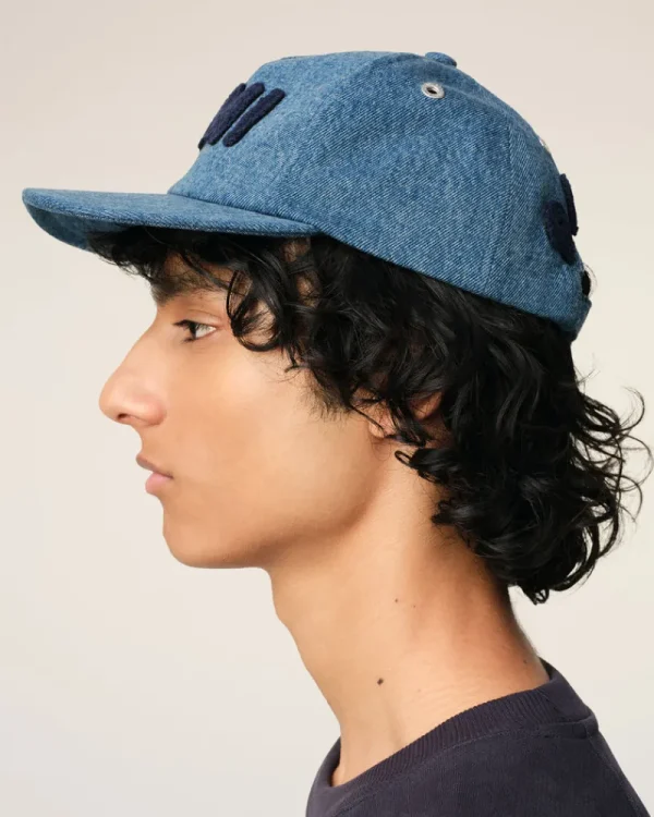 Store Blue Cotton Patch Trucker Cap Women Caps | Caps