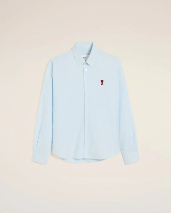 Discount Blue Cotton Button-Down Ami de Coeur Shirt Women Shirts | Ami De Coeur