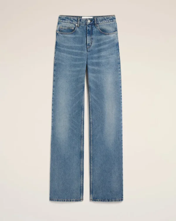 Sale Blue Cotton Flare Fit Jeans Women Denim | Trousers