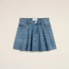 Flash Sale Blue Cotton Flare Mini Skirt Women Denim | Shorts & Skirts