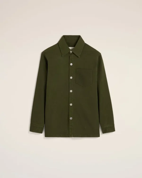 Discount Green Cotton Ami de Coeur Overshirt Coats & Jackets | Ami De Coeur