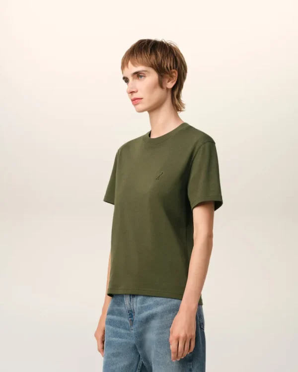 Flash Sale Green Cotton Ami de Coeur T-Shirt Women T-shirts & Polos | Ami De Coeur