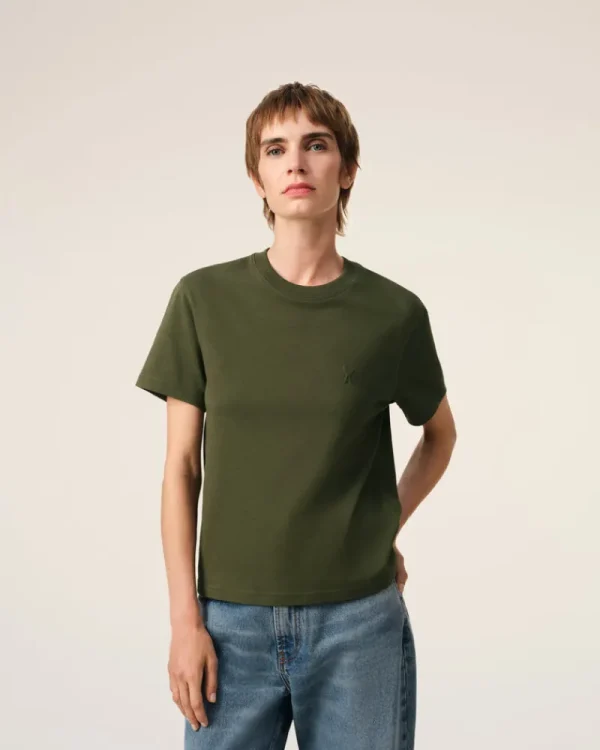 Flash Sale Green Cotton Ami de Coeur T-Shirt Women T-shirts & Polos | Ami De Coeur