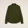 Sale Green Cotton Button-Down Ami de Coeur Shirt Women Shirts | Ami De Coeur