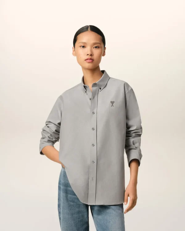 Sale Green Cotton Button-Down Ami de Cœur Shirt Women Shirts | Ami De Coeur