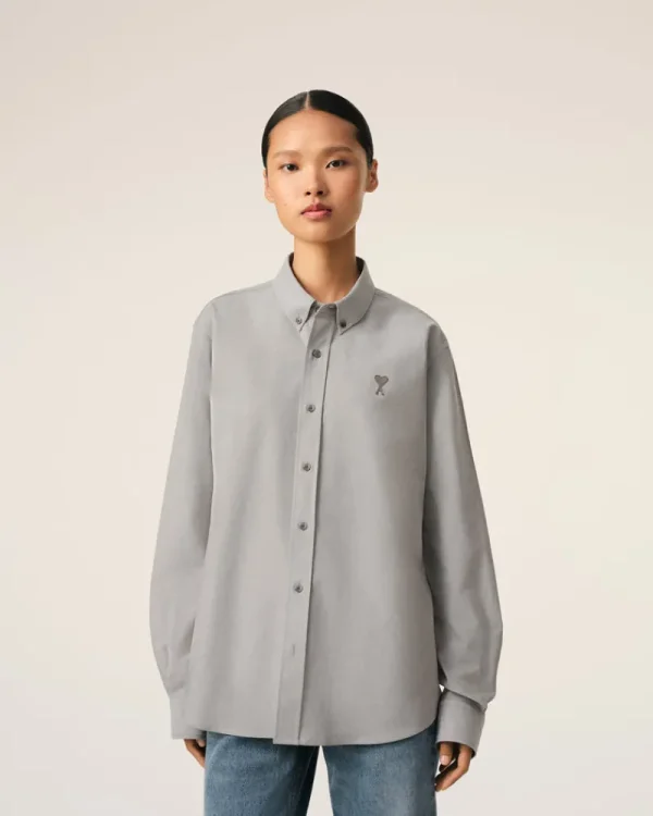 Sale Green Cotton Button-Down Ami de Cœur Shirt Women Shirts | Ami De Coeur