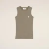 Best Sale Green Cotton Rib Ami de Coeur Tanktop T-shirts & Polos | Ami De Coeur