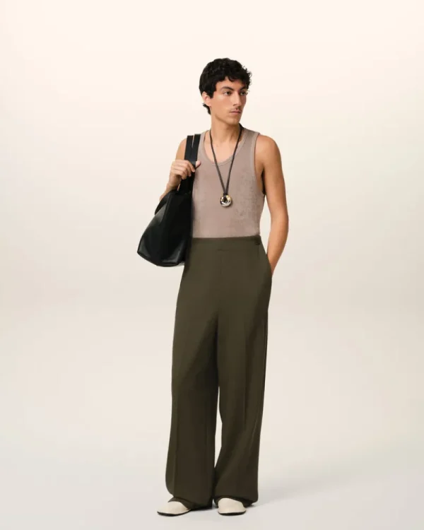 Online Green Wool Sailor Trousers Trousers