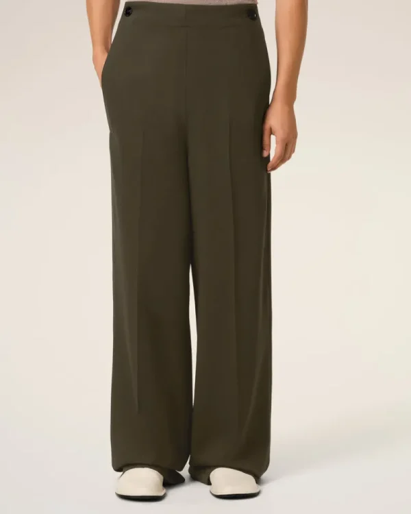 Online Green Wool Sailor Trousers Trousers