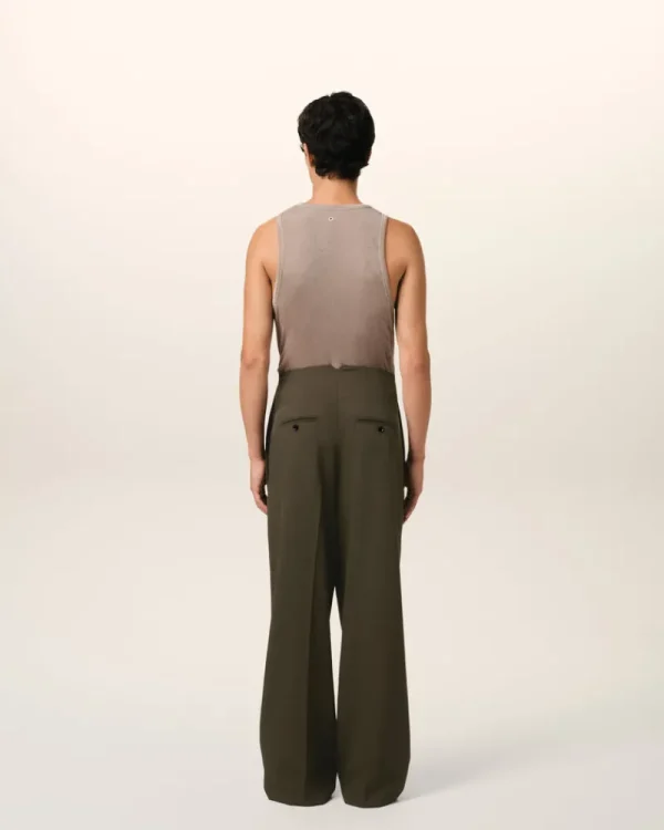 Online Green Wool Sailor Trousers Trousers