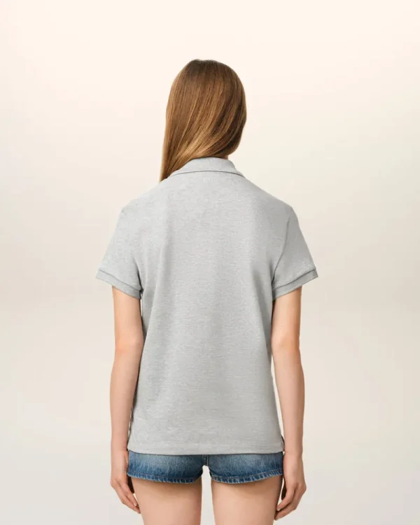 Sale Grey Cotton Ami de Coeur Polo Shirt Women T-shirts & Polos | Ami De Coeur