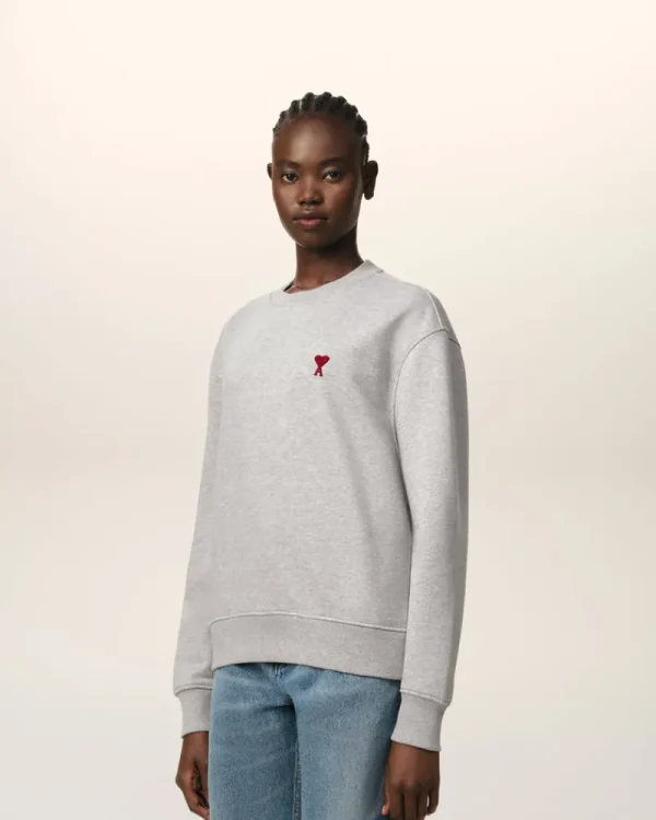 Clearance Grey Cotton Ami de Coeur Sweatshirt Women Sweatshirts & Hoodies | Ami De Coeur