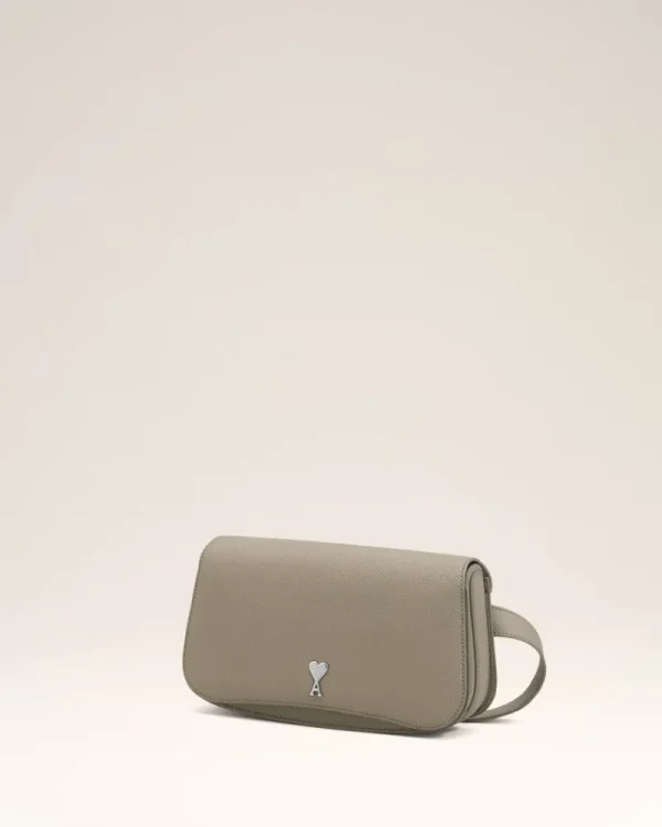 Outlet Grey Leather Crossbody Paris Paris Bag Women Messengers & Backpacks | Crossbody Bags