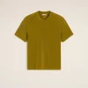 Clearance Khaki Rib Jersey Short Sleeve T-Shirt Women T-shirts & Tops