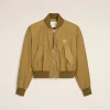 Hot Mustard Twill Bomber Coats & Jackets