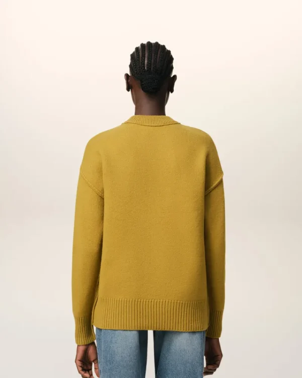 Discount Mustard Wool Ami de Coeur Sweater Women Sweaters & Cardigans | Ami De Coeur