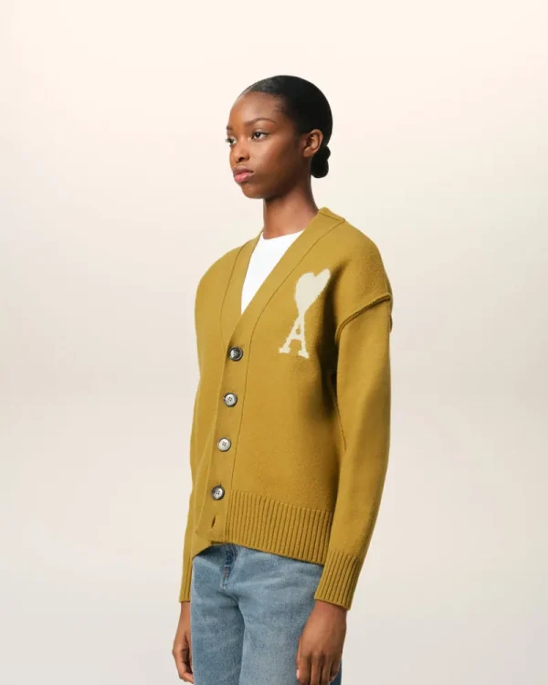 Shop Mustard Wool Ami de Coeur Cardigan Women Sweaters & Cardigans | Ami De Coeur