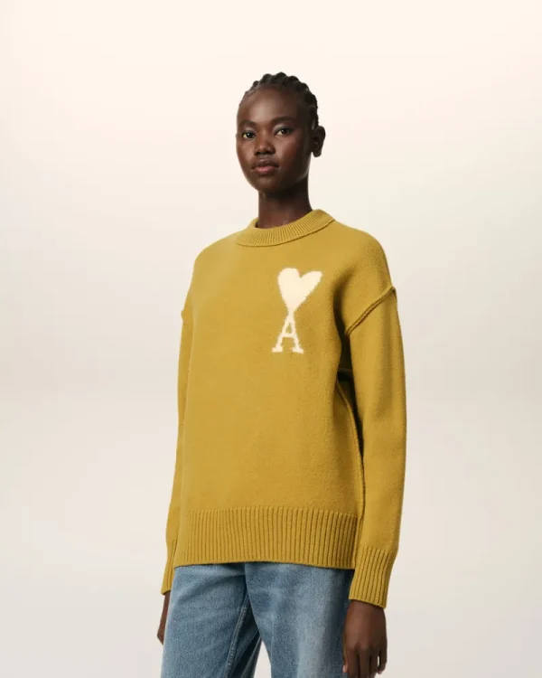 Discount Mustard Wool Ami de Coeur Sweater Women Sweaters & Cardigans | Ami De Coeur