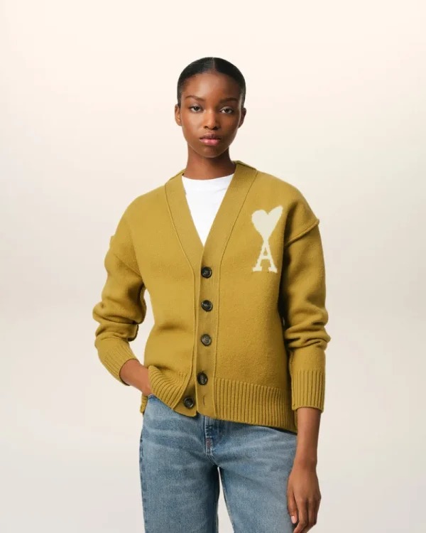 Shop Mustard Wool Ami de Coeur Cardigan Women Sweaters & Cardigans | Ami De Coeur