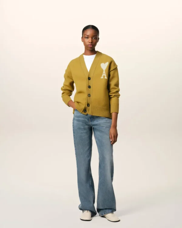 Shop Mustard Wool Ami de Coeur Cardigan Women Sweaters & Cardigans | Ami De Coeur