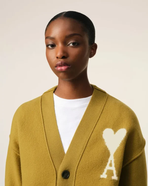 Shop Mustard Wool Ami de Coeur Cardigan Women Sweaters & Cardigans | Ami De Coeur