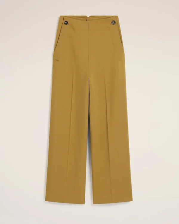 Sale Mustard Wool Sailor Trousers Women Denim | Trousers