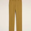 Outlet Mustard Wool Straight Fit Trousers Tailoring | Trousers