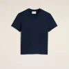 Fashion Navy Cotton Ami de Coeur T-Shirt Women T-shirts & Polos | Ami De Coeur