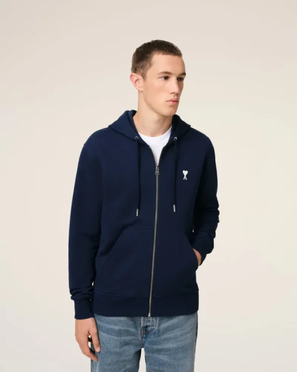 Clearance Navy Cotton Ami de Coeur Hoodie Sweatshirts & Hoodies | Ami De Coeur